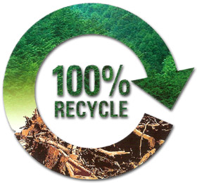 樹木廃棄物を100%リサイクル
